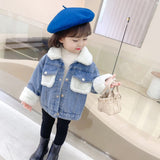 Lamb Cashmere Denim Jacket for Kids