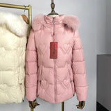 Fur Collar Fashionable Warm Jacket for Women
