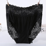 Plus Size Women's Lace Panties – High Waist Floral Lace Briefs (Pack of 2)