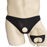 Triangle Men's Transparent, Ice Silk Open Crotch Underwear (Pack of 2)