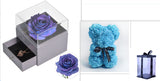 Valentine's Day Gift Rose Bear, Eternal Flower Rose Teddy Bear, PE Foam Toy for New Year's Eve