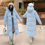 Thickened Knee-length, Oversized Puffer Coat for Women