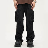 Men’s High Street Cargo Pants – Straight Fit Multi-pocket Utility Trousers