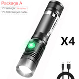 Portable Mini WT518 T6 Flashlight – 1000 Lumens, 3 Modes, Zoomable LED, Clicky Switch, Clip-on Torch