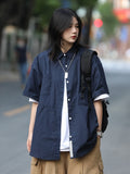 Retro Summer Lightweight Shirt-style Jacket – Casual Trendy Oversized Style Trousers