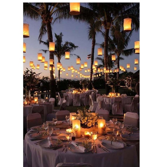 Paper Decorative White Downlight Desktop Lanterns