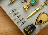 Quill Calligraphy England European Goose Feather Set, Student Ink Dip Pen