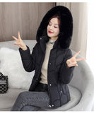 Fur Collar Down Jacket – Slim Fit Winter Coat