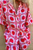 New Polo Shorts + Sleeved Pocket Collar Shirt, Women's Suit