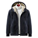 Hooded Men's Cashmere Simple Plus-size Jacket