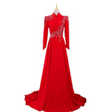 New Long Sleeve Formal Evening Party Elegant Dress