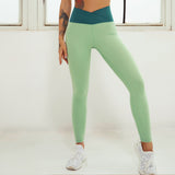 Contrasting Color Stitching Workout Clothes, Outdoor Running Yoga Fitness Set