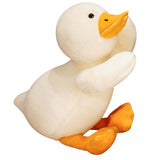 Lying Big, White Duck, Feather Plush Toy, Soft and Adorable Pillow
