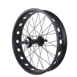 Fat Tire Bicycle Front & Rear Wheel Set, Aluminum Alloy Rims for ATV & E-bike Conversion
