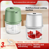USB Rechargeable Electric Garlic Press, Portable Wireless Food Chopper Mini Complementary Food Mixer