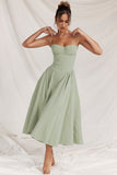 European and American Elegant Palace Style, New Low-cut Suspender, Large Swing Dress for Women
