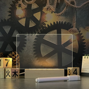 Creative Note Board, Creative LED Night Light, USB Message Board, Holiday Light with Pen, Gifts for Children Girlfriend Decoration Night Lamp