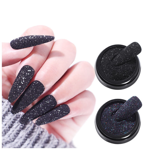 Woolen Starlight Black Gauze Sugar Powder, Nail Art Accessories
