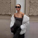 Women’s Faux Fur Thick Winter Coat – Elegant Warm Long Jacket