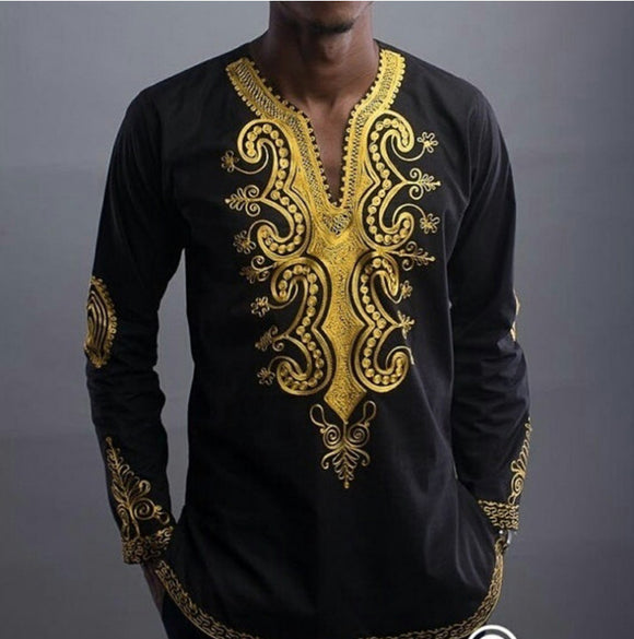 Men’s African Tu-Style Ethnic Printed Top