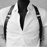 Adjustable Faux Leather Shirt Sleeve Holder Harness Belt – Unisex Gothic Style Arm & Shoulder Strap, Accessory for Men and Women