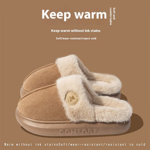 New Plush Slippers for Women/Men, Winter Warm Home Slippers, Indoor Thick-soled Fleece Slip-ons
