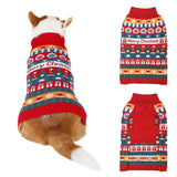 Autumn and Winter Christmas Sweater, Turtleneck 2-leg Dog Clothes