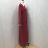 Middle East Dubai Turkish Jalabiya Zipper Jabla Cardigan Robe