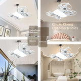 Drone Style Ceiling Fan with Light – Heavy-duty Creative LED Lighting Fixture for Modern Home Decor