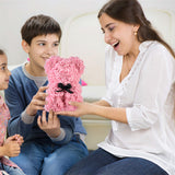 Valentine's Day Gift Rose Bear, Eternal Flower Rose Teddy Bear, PE Foam Toy for New Year's Eve