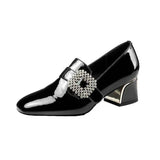 Women's Versatile Mid-heel Chunky Heel, Square Toe Shoes