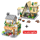 Coffee Shop Assembly Model Toy, Building Blocks