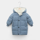 Kids' Heavy Winter Puffer Jacket – Cozy Hooded Outerwear for Children