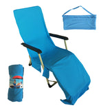 Microfiber Beach Chair Cover Towel – Soft Polyester Lounge Cover