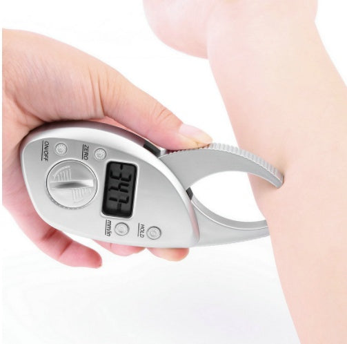 Digital Body Fat Skinfold Caliper, LCD Display Analyzer, Tape Measure Pack Slimming Scales, Loss Weight Anti-slip Handle