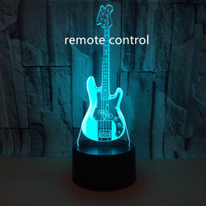 Electric Guitar Sculpture 3D Lights