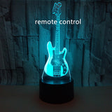 Electric Guitar Sculpture 3D Lights