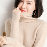 Women’s Pure Cashmere Turtleneck Knit Sweater