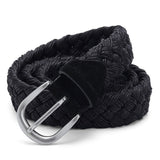Woven Cotton Rope Belt – Casual Waxed Cord Design with Metal Buckle