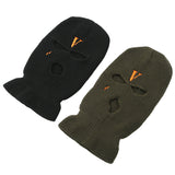Three-hole Embroidered Knitted Hat, Thermal and Windproof Mask