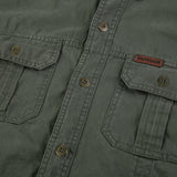 Military Style Plus-size Utility Long-sleeve Shirt