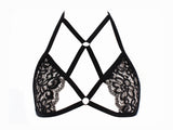 Lace Tie Halter Bra
