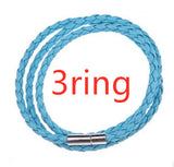 Men's Braided Genuine Leather Bracelet, Stainless Steel Beads, Charm Band for Boys