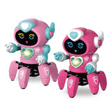 Smart Dancing Robot, Electronic Six-claw Dance LED Music Niena Toys for Children, Birthday Gift
