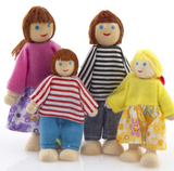 Wooden Family Dolls for Doll House
