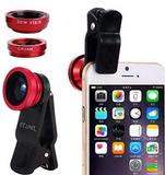 Universal Fisheye Lens, 3-in-1 Mobile Phone Clip Lenses