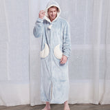 Women and Men's Winter Bath Robe, Hooded Night Dress Gown Sleepwear