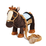 Kids Electric Plush Walking Horse – Ride-on Toy with Leash Control