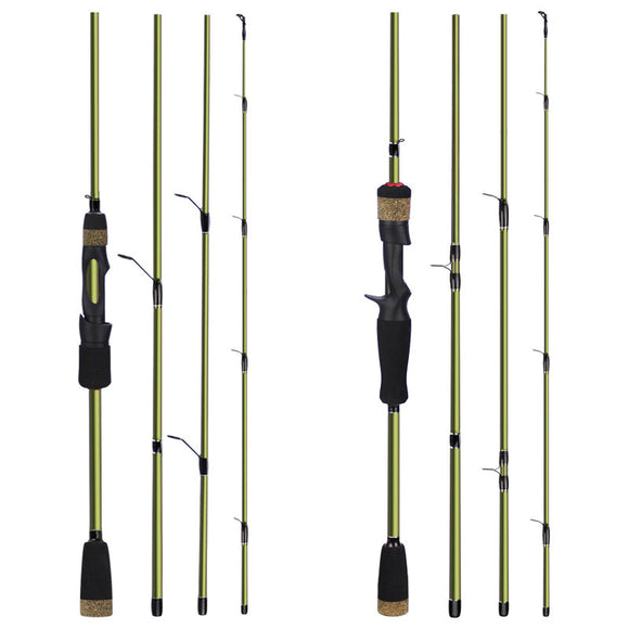 4 Short-section Carbon Portable Plug Fishing Rod