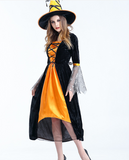 Women Scary Witch Costumes, Adult Sorceress Cosplay Dress for Halloween, Women's Magic Moment Carnival Fancy Dress